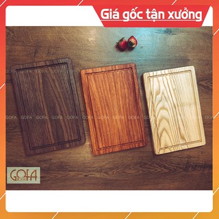 [XẢ KHO] Thớt gỗ cao cấp hình chữ nhật có rãnh, làm từ gỗ tự nhiên cao cấp, gỗ óc chó, tần bì, gõ đỏ, kích thước 30x20