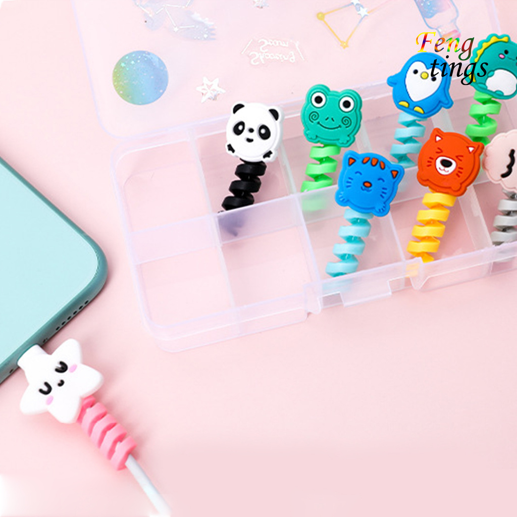 2 Phụ kiện bảo vệ đầu dây cáp sạc Usb K1 hình hoạt hình dễ thương