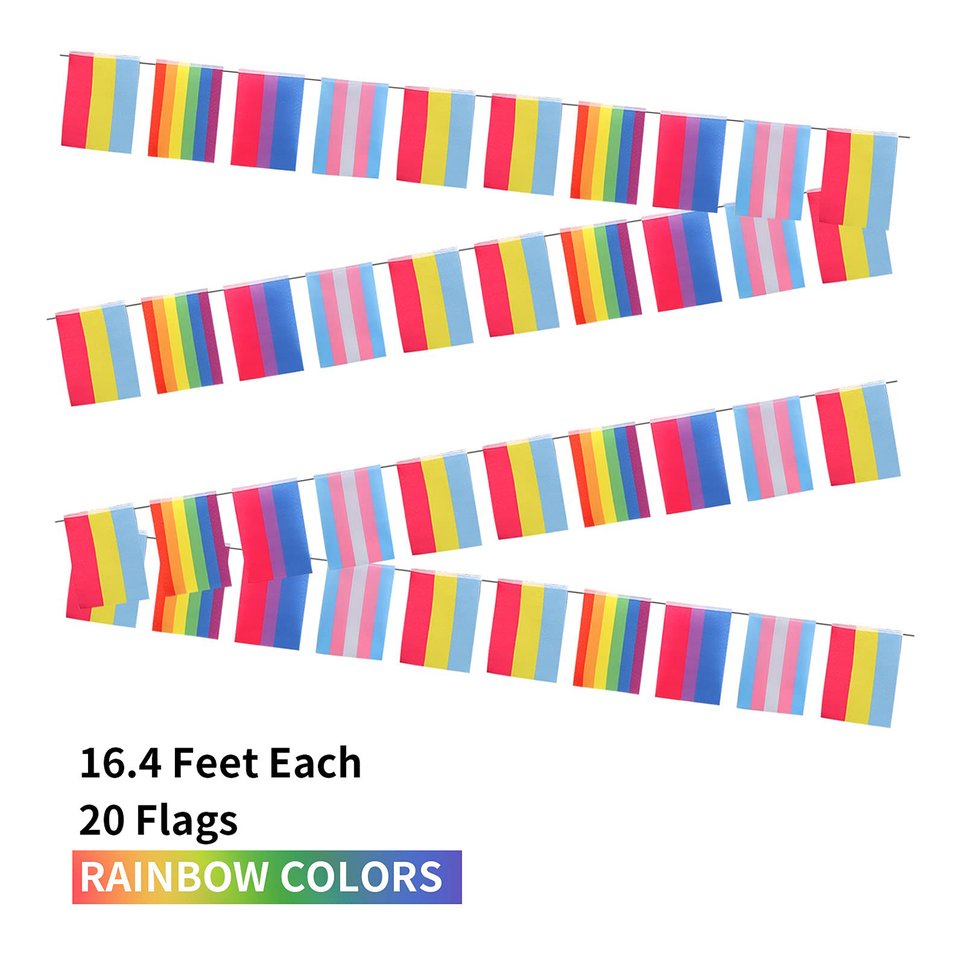 LGBTQ Flag String Vivid Color Printed Pride Flag Bisexual Gay Pansexual