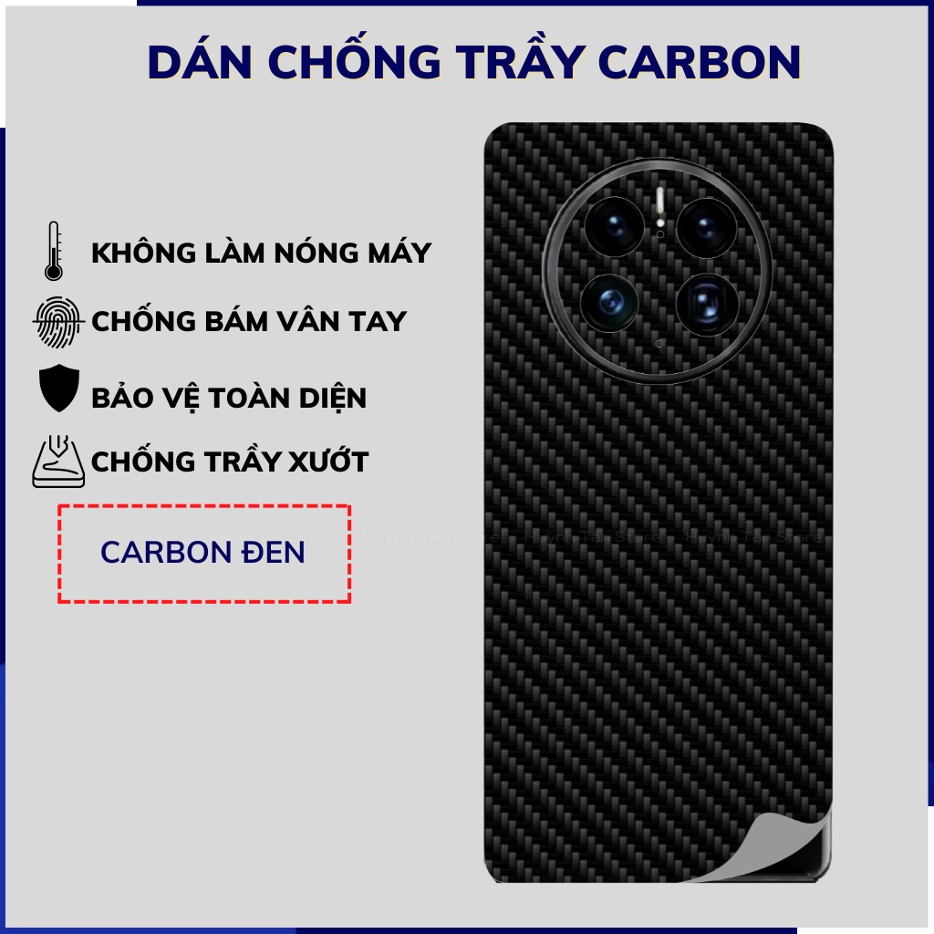 Miếng dán huawei mate 50 pro carbon trong hoặc đen chống trầy xướt chống bám vân tay phụ kiện huỳnh tân store