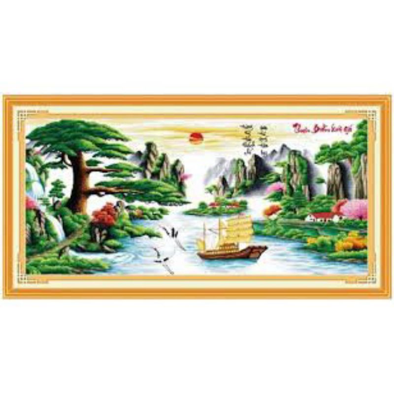 Tranh thêu chữ thập Thuận Buồm xuôi gió A517