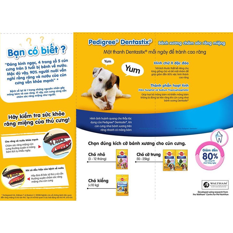 Thanh nhai sạch răng bánh xương Pedigree Dentastix cho chó - iPet Shop