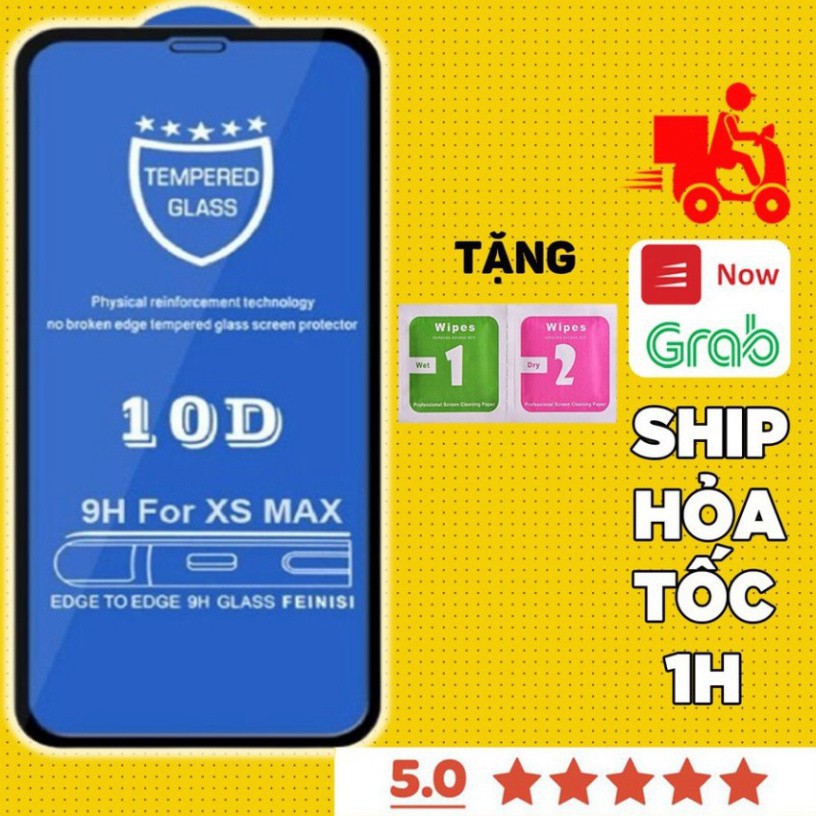 🔥Bán lỗ lấy đánh giá🔥 Kính cường lực iphone 10D Full màn cho tất cả các dòng iphone