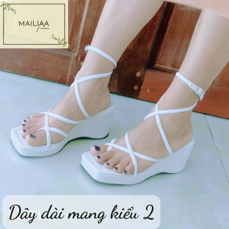 Sandal nữ đế xuồng 7 phân MAILIAA quai xỏ ngón chiến binh
