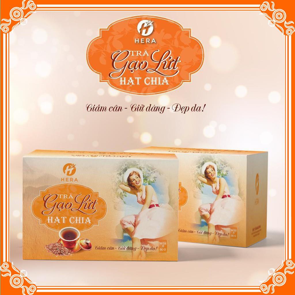 Trà Gạo Lứt Hạt Chia HERA ❤️TẶNG QUÀ XINH❤️ Trà Gạo Lứt Giảm Cân Hạt Chia Hera, Giảm Cân, Giữ Dáng, 