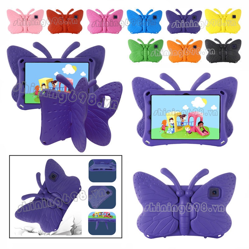 For Samsung Galaxy Tab A 8.0 With S Pen 2019 SM-P205 P200 Cute Kids Case Shockproof EVA Butterfly Pattern Foldable Stand Cover