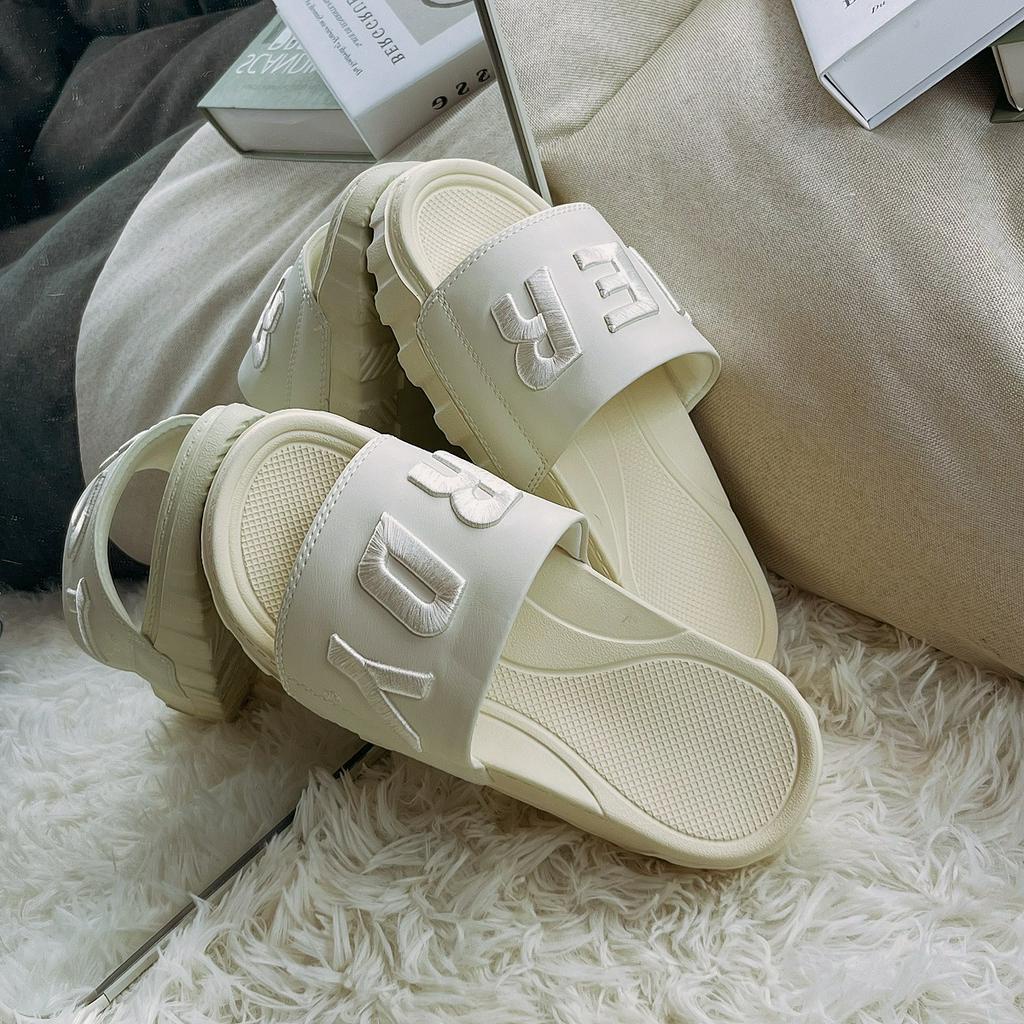 Dép quai ngang Nerdy chữ thêu Full màu - Dép Nerrdy quai ngang chữ thêu đế Letf Right- Saigonese