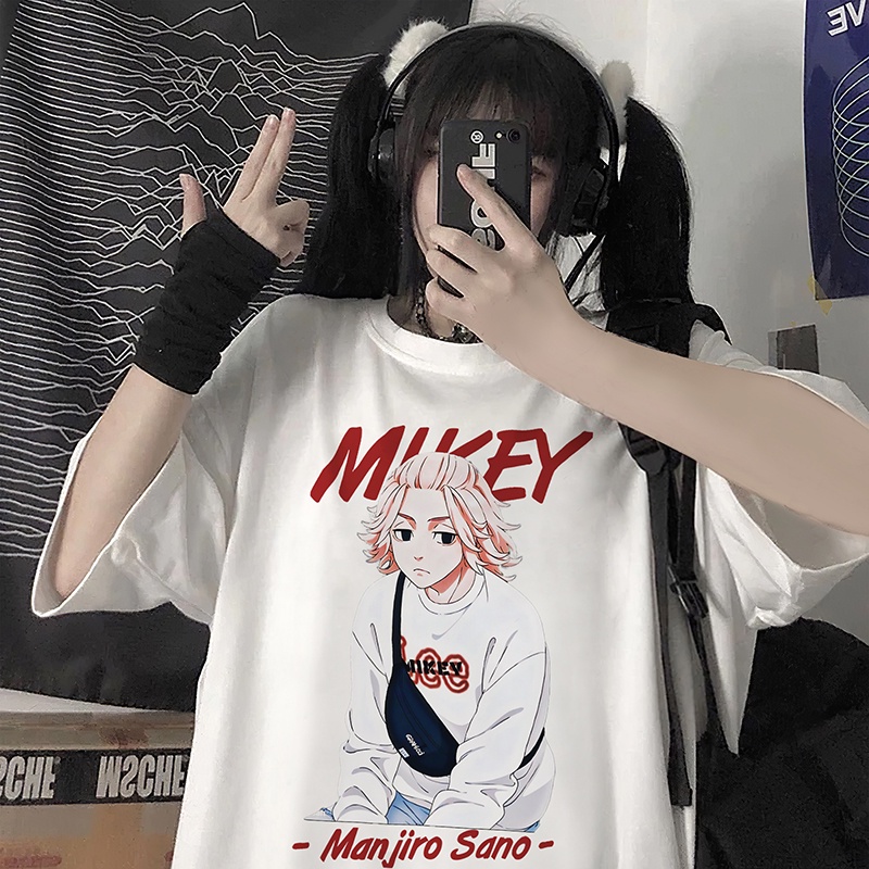 Áo Thun Tay Lỡ Unisex, Họa Tiết Anime Nhật Bản, Nhân Vật Mikey Tokyo Revengers, Phông Form Rộng Tshirt Nam Nữ  - HS168