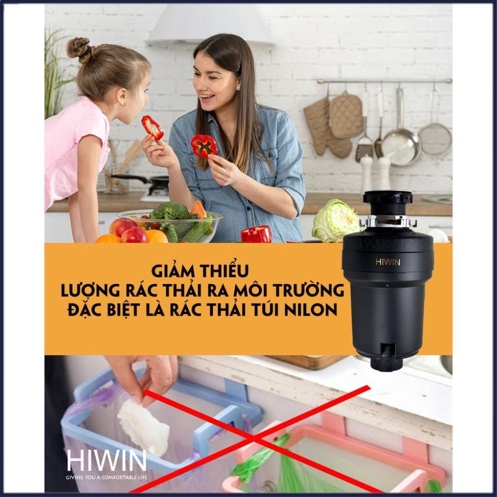Máy xử lý rác xay rác nhà bếp cao cấp màu đen công suất 600W HIWIN LJ-600B