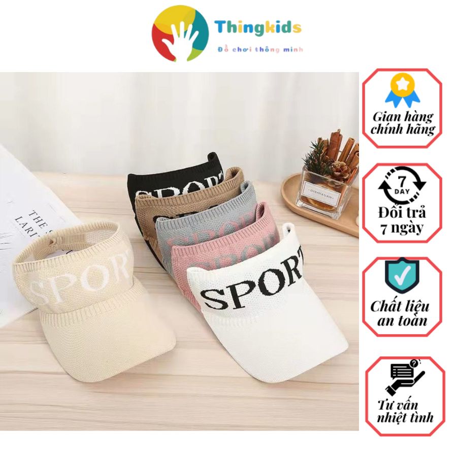 Mũ lưỡi chai nam nữ đội nửa đầu dáng thể thao Sport - Thingkids