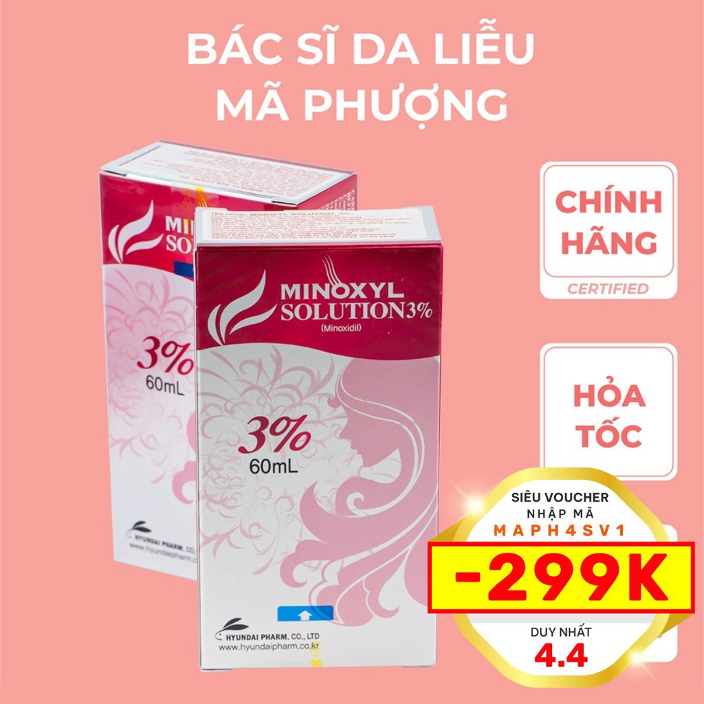 XỊT MỌC TÓC Minoxyl 3% hỗ trợ Mọc tóc