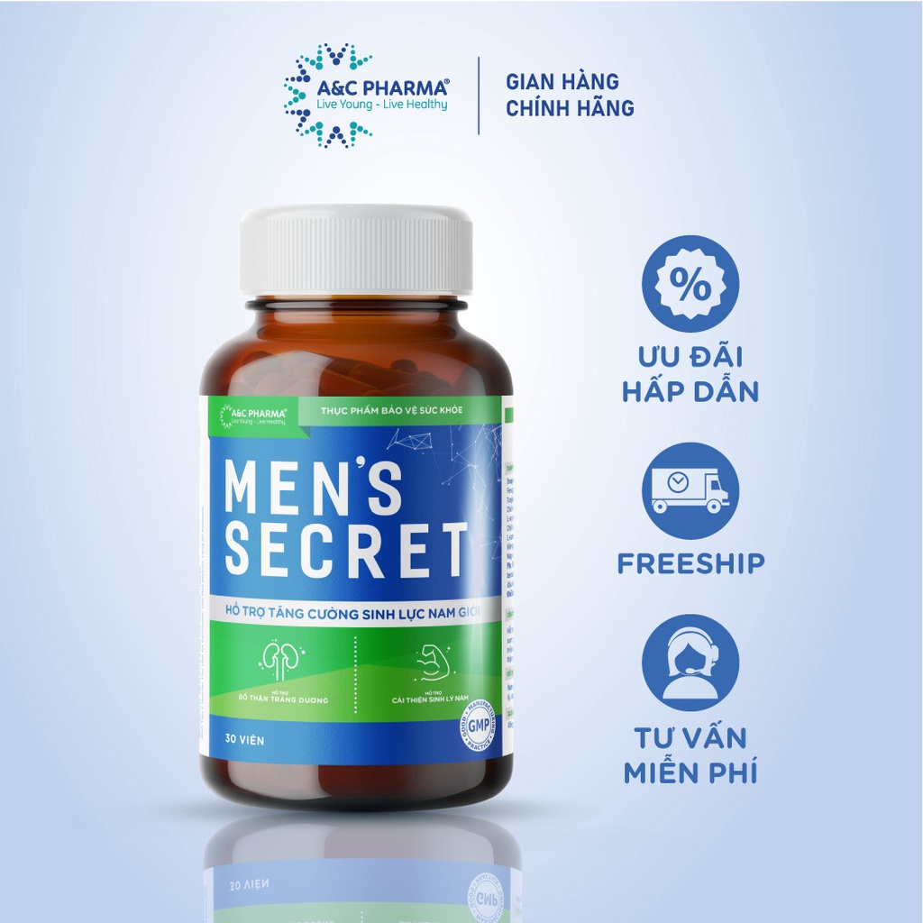  A&C Pharma Viên uống Tăng cường sinh lực nam Men's Secret