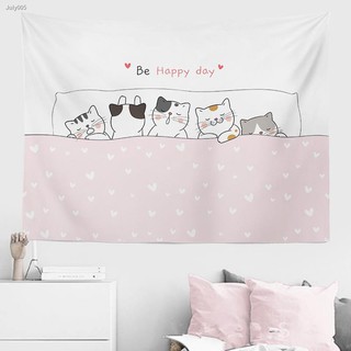 ❐Thảm treo tường họa tiết mèo hoạt hình dễ thương