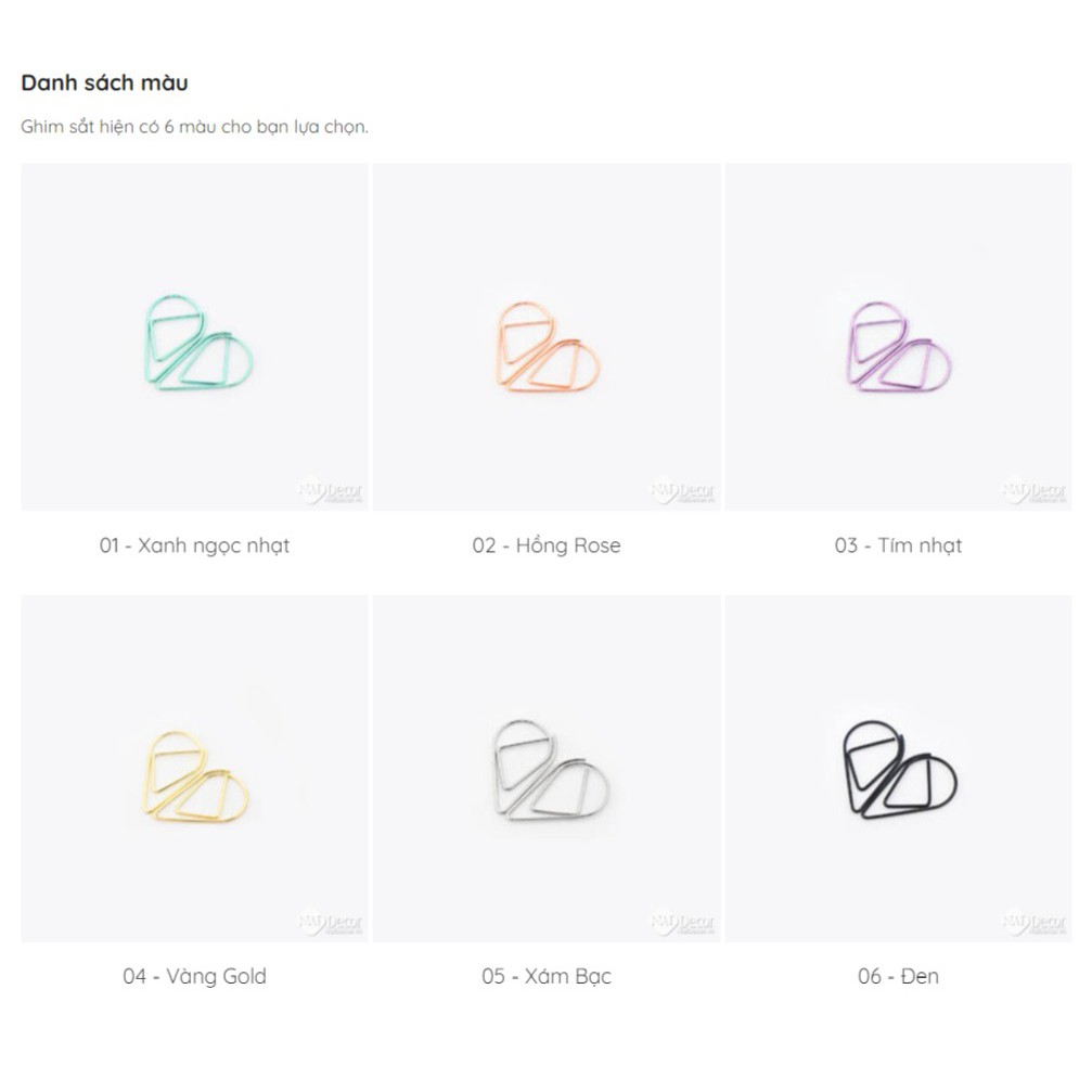 Ghim sắt trang trí hình giọt nước