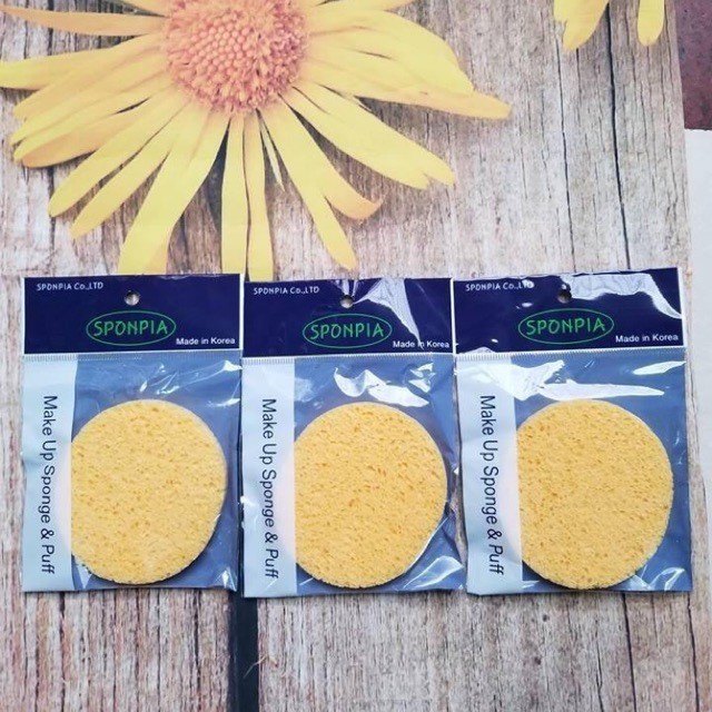 Bọt biển rửa mặt Sponpia Make Up Sponge & Puff