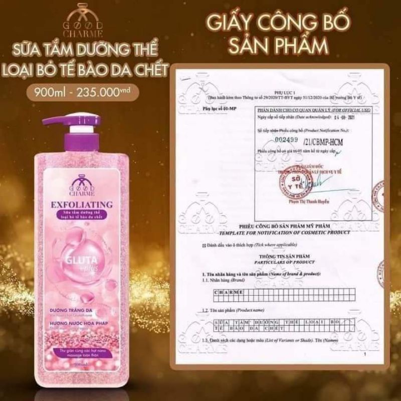 Sữa tắm dưỡng thể tẩy tế bào chết EXFOLIATING 900ml cao cấp[ tặng kèm 1set nước hoa mini 3ml]