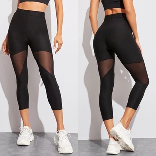 Quần legging thể thao phối lưới thời trang dành cho nữ