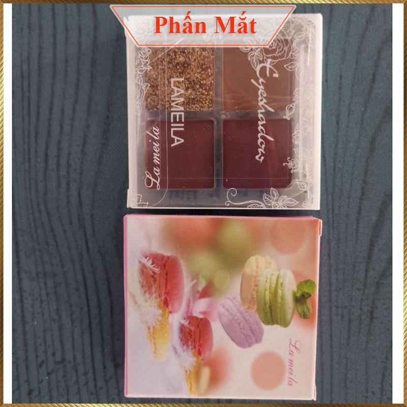 Phấn mắt 4 ô lameila chính hãng nội địa trung Eye Shadow nhũ lấp lánh LPM2