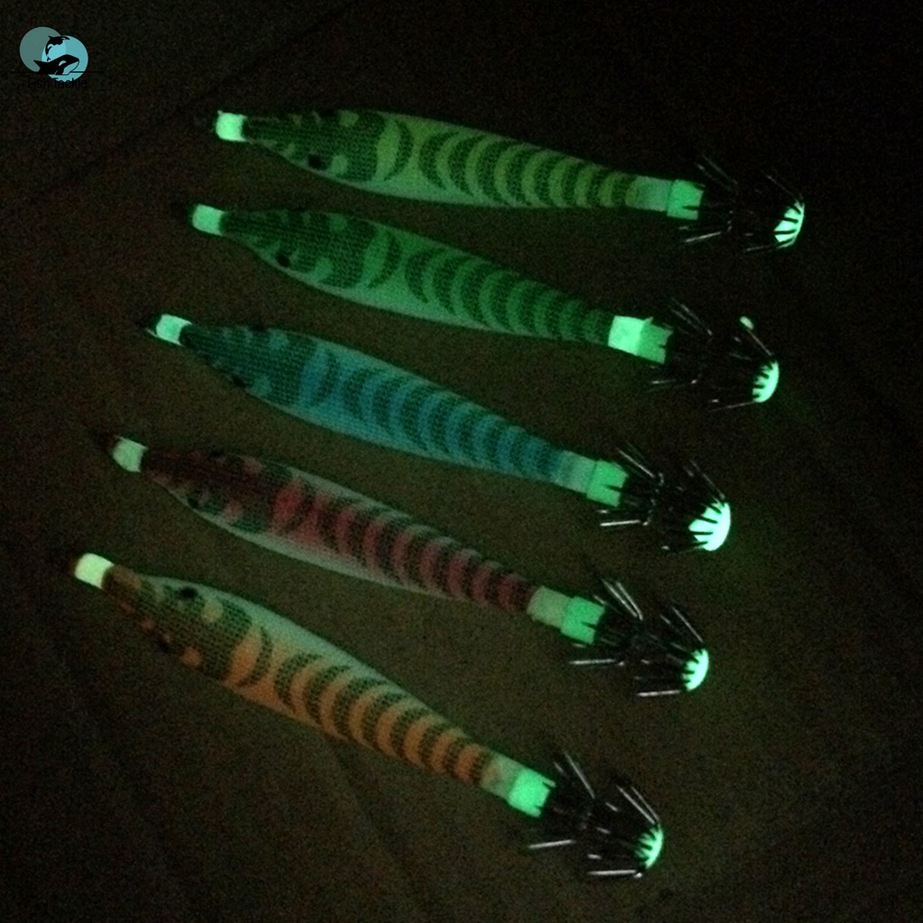 Mồi Câu Cá Hình Tôm Phát Quang 4inch 7g