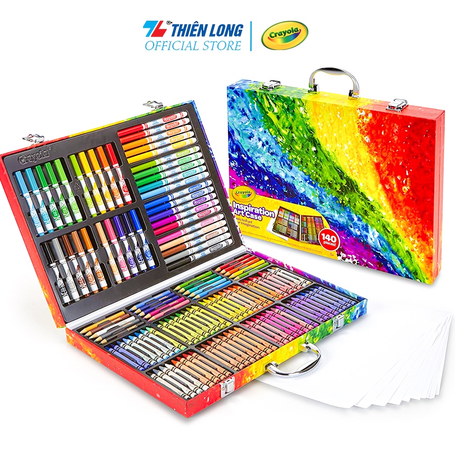 Bộ màu nghệ thuật Crayola Inspiration Art Case Coloring sáng tạo 140 món