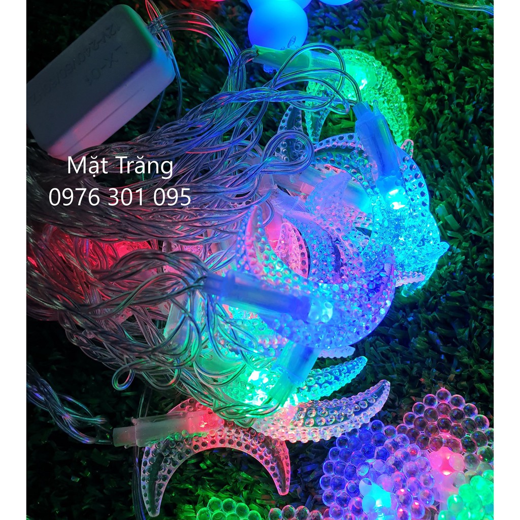 Dây Đèn Trang Trí Kiểu Hình Đủ Màu [3m - 18 bóng]