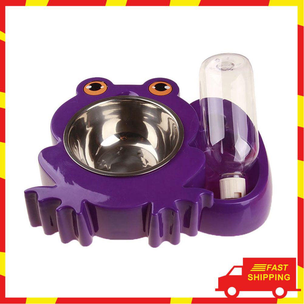 Bát đựng thức ăn/nước uống tự động họa tiết chú ếch cho chó mèo