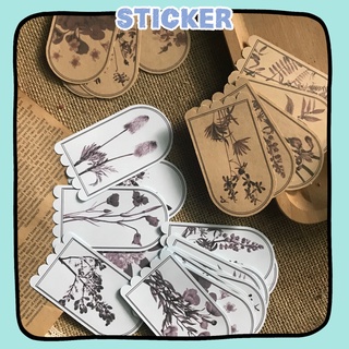 Set 30 Sticker Giấy Hoa Khung Nền Bullet Journal Giấy Kraft Và Giấy Trắng ccamzone