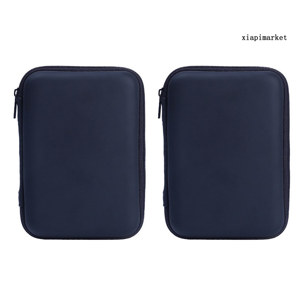 Portable 2.5Inch Hard Disk Storage Bag Zipper Pouch USB Cable Organizer