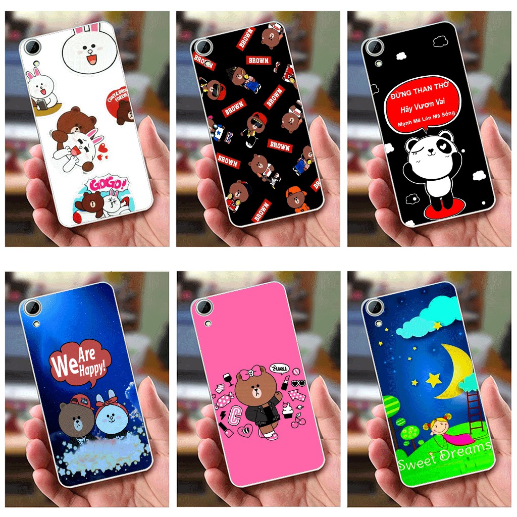 Ốp lưng HTC 820 (dẻo viền trắng trong) - Hình Cartoon