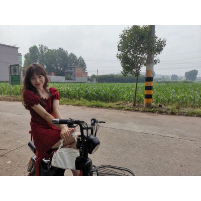 [VD092] Đầm chữ A cổ vuông chấm bi (có ảnh thật)