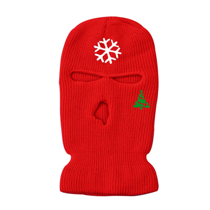 Khăn Che Mặt Dệt Kim Bằng Acrylic Che Phủ Toàn Diện Họa Tiết Giáng Sinh Cho Nam Và Nữ