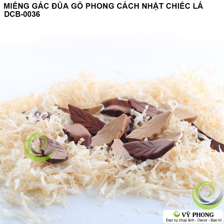 MIẾNG GÁC ĐŨA HÌNH CHIẾC LÁ GỖ TRINH NAM PHONG CÁCH NHẬT BẢN TRANG TRÍ BẾP ĐẠO CỤ CHỤP ẢNH SẢN PHẨM INS DCB-36