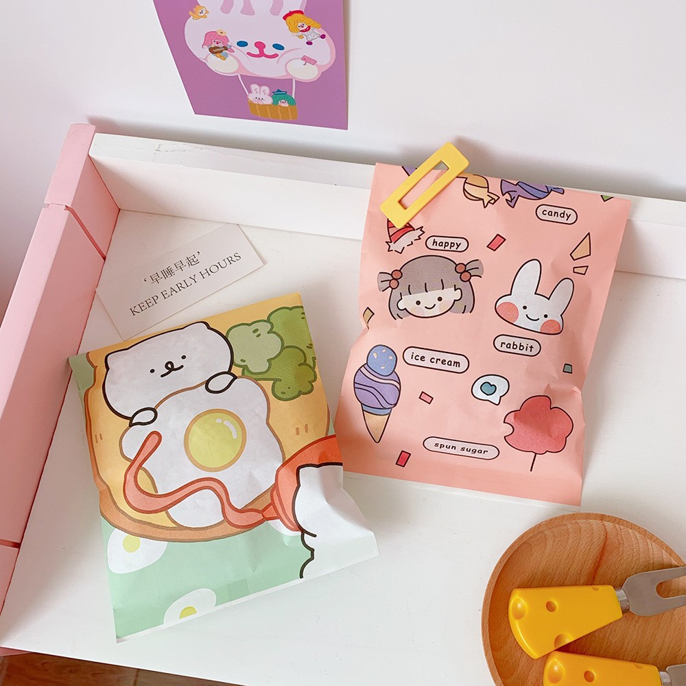 [nhiều mẫu] túi giấy đựng quà, bánh kẹo size 14.5 x 22cm| Tặng kèm sticker dán nắp túi