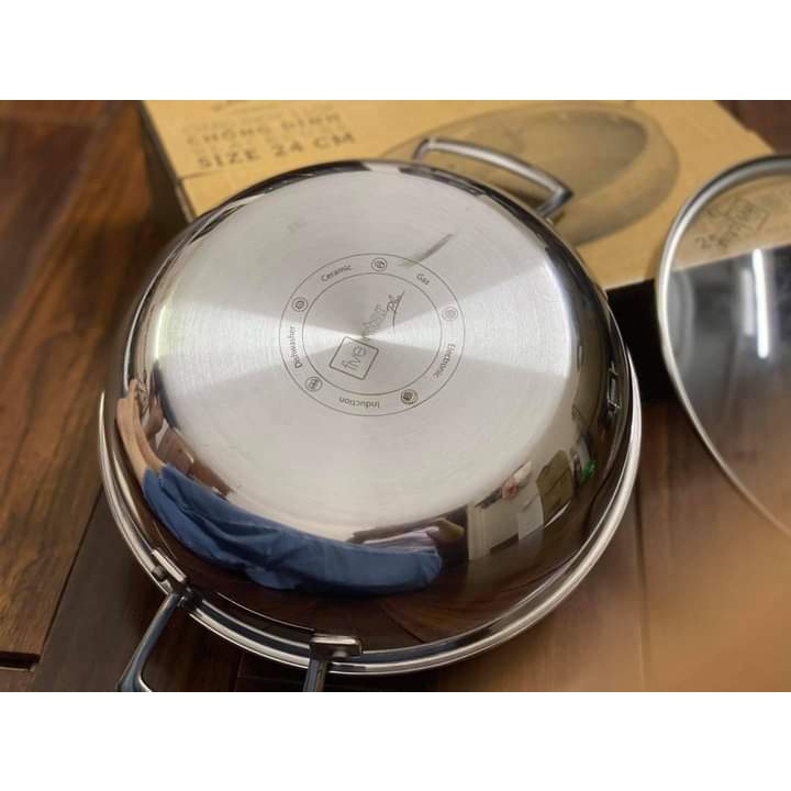 Chảo sâu lòng BlackCube 2 quai cầm Five Sta