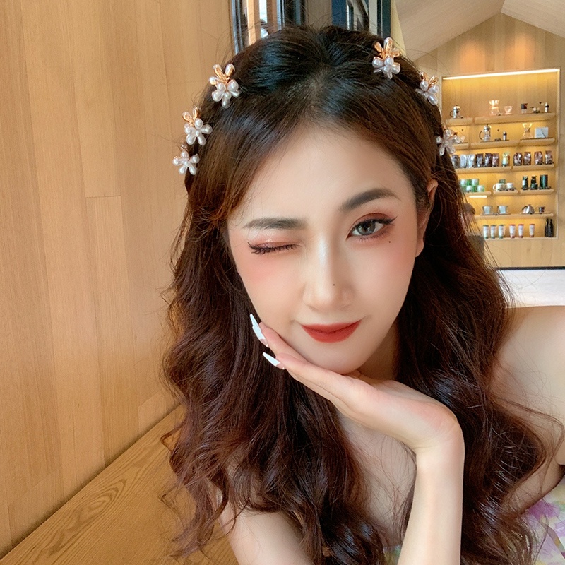 Kẹp Tóc Đính Ngọc Trai Nhỏ Tinh Tế Thời Trang Hàn Quốc