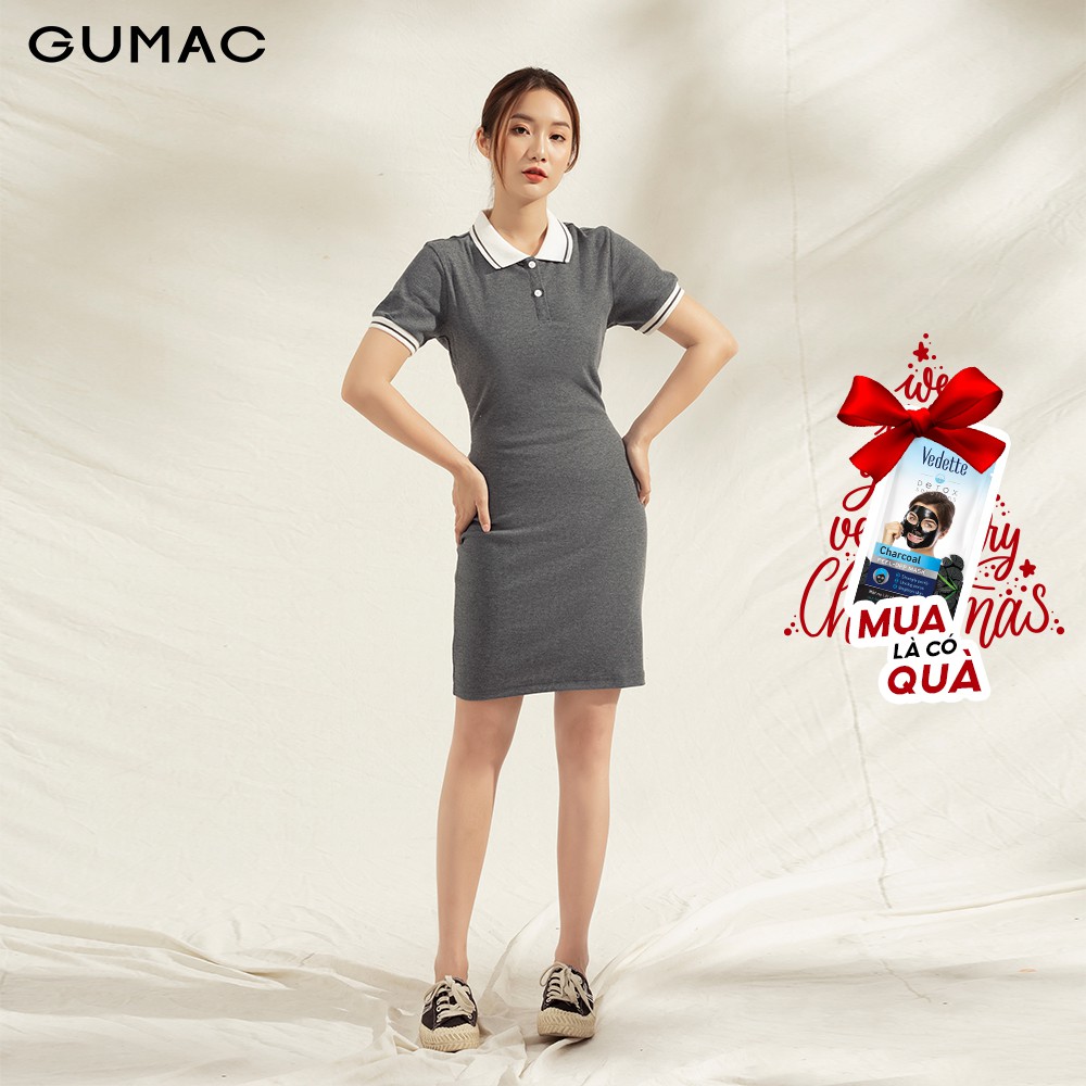 [Mã WAGU12 giảm 20% tối đa 50k đơn 150k] Đầm thun gân polo DA1173 GUMAC