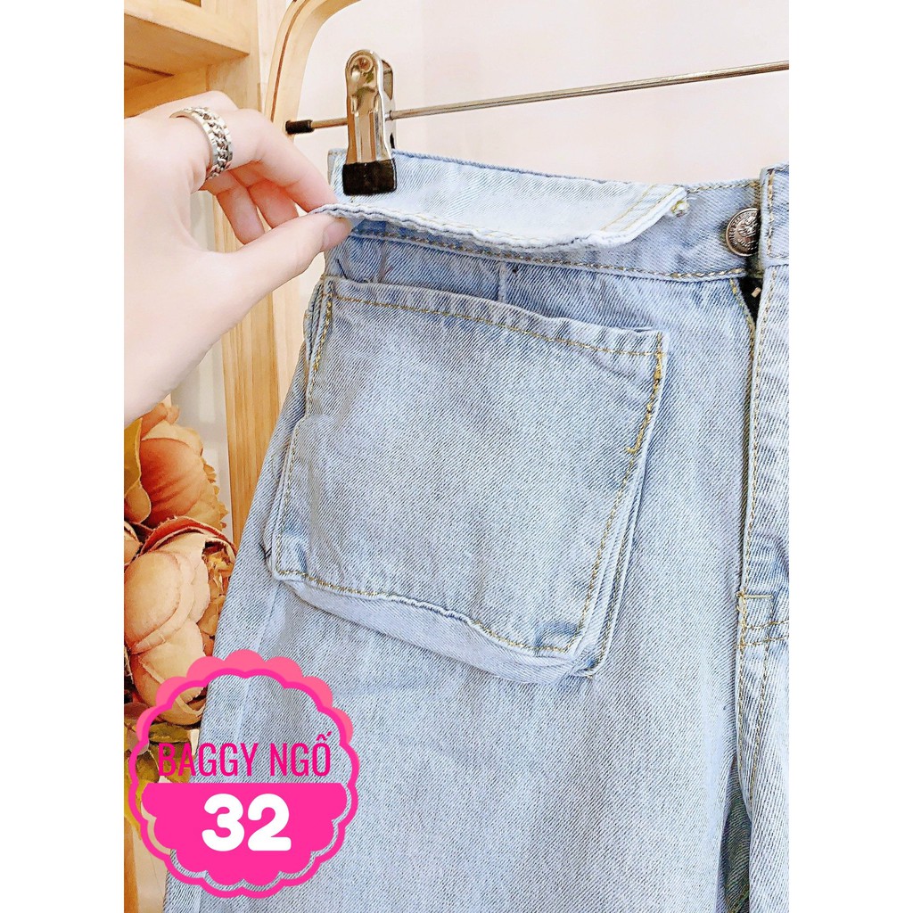 QUẦN BAGGY JEAN NGỐ IN CHỮ CHẤT N32 ⚡ẢNH THẬT⚡ QUẦN JEAN LỬNG ⚡ QUẦN NGỐ NỮ TÚI HỘP