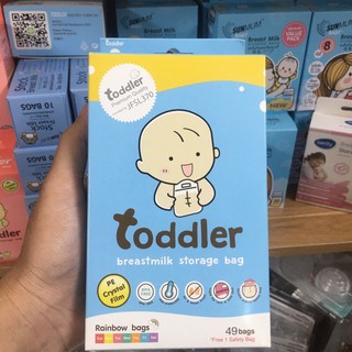 Túi trữ sữa Toddler túi đựng sữa mẹ 7 sắc cầu vồng Thái lan chính hãng bảo quản sữa mẹ dung tích 250ml
