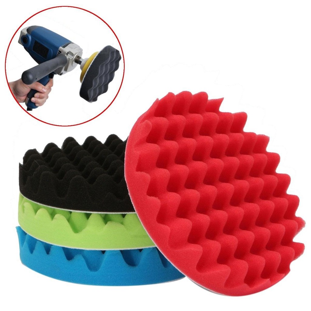 Bộ 4 Miếng Xốp Đánh Bóng Xe Hơi Kích Thước 3 / 4 / 5 / 6 / 7 "Inch