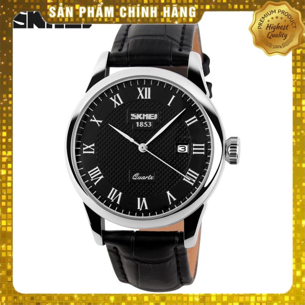 Đồng hồ nam dây da SKMIE,Doanh nhân Đồng hồ thạch anh Thời trang mới Dây da không thấm nước