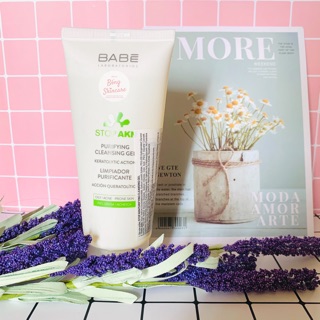 Gel rửa mặt dịu nhẹ babe stop akn purifying cleansing hàng công ty có tem