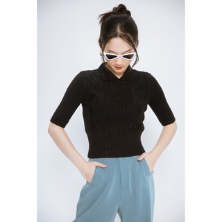 Áo len cổ bẻ tay lỡ Q27 CCHAT