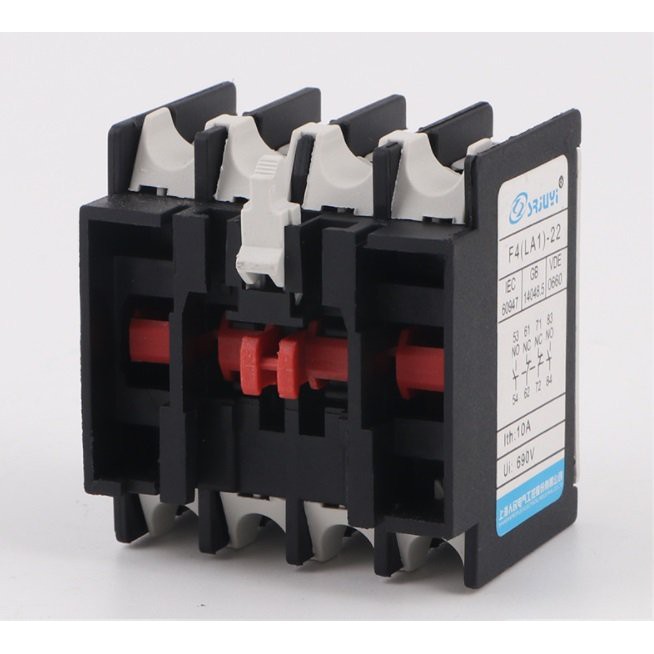 Tiếp điểm phụ contactor 1NO + 1NC - F4-11, LA-11, Tiếp điểm phụ mặt trên của khởi động từ -TBĐ