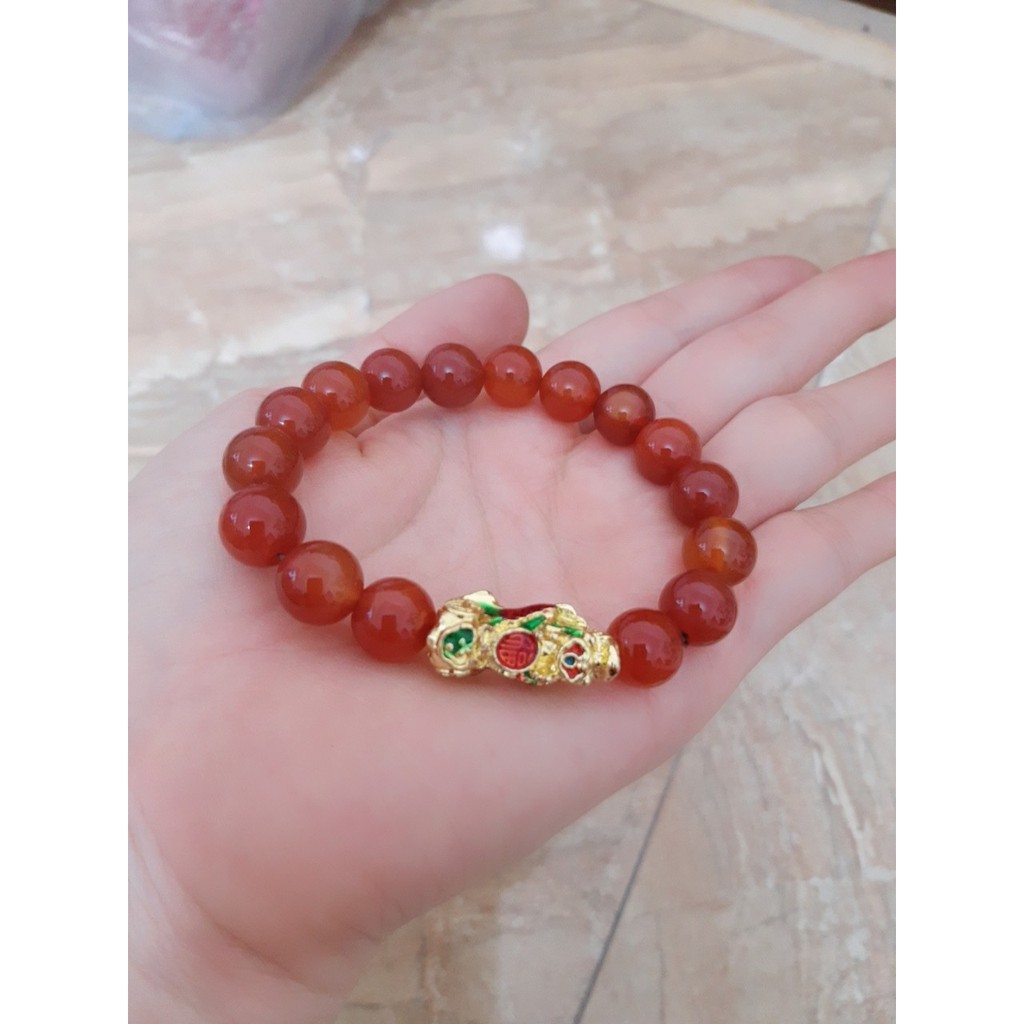 Vòng tay đá phong thủy các màu mix tỳ hưu màu