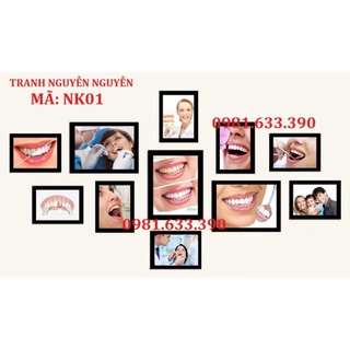 [TRANG NHA KHOA GIÁ XƯỞNG]TRANH FOMEX SIZE M: TRANH NHA KHOA THẨM MỸ, TRANH TRANG TRÍ PHÒNG KHÁM