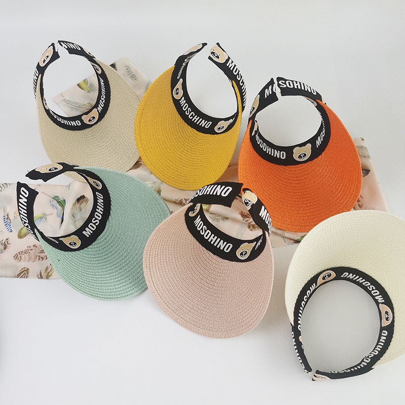 Mũ Cói Rộng Vành Hở Chóp Che Nắng Thời Trang Đi Biển Mùa Hè Cho Mẹ Và Bé