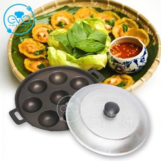 Khuôn Làm Bánh Khọt 8 lỗ Chống Dính Kèm Nắp Đậy