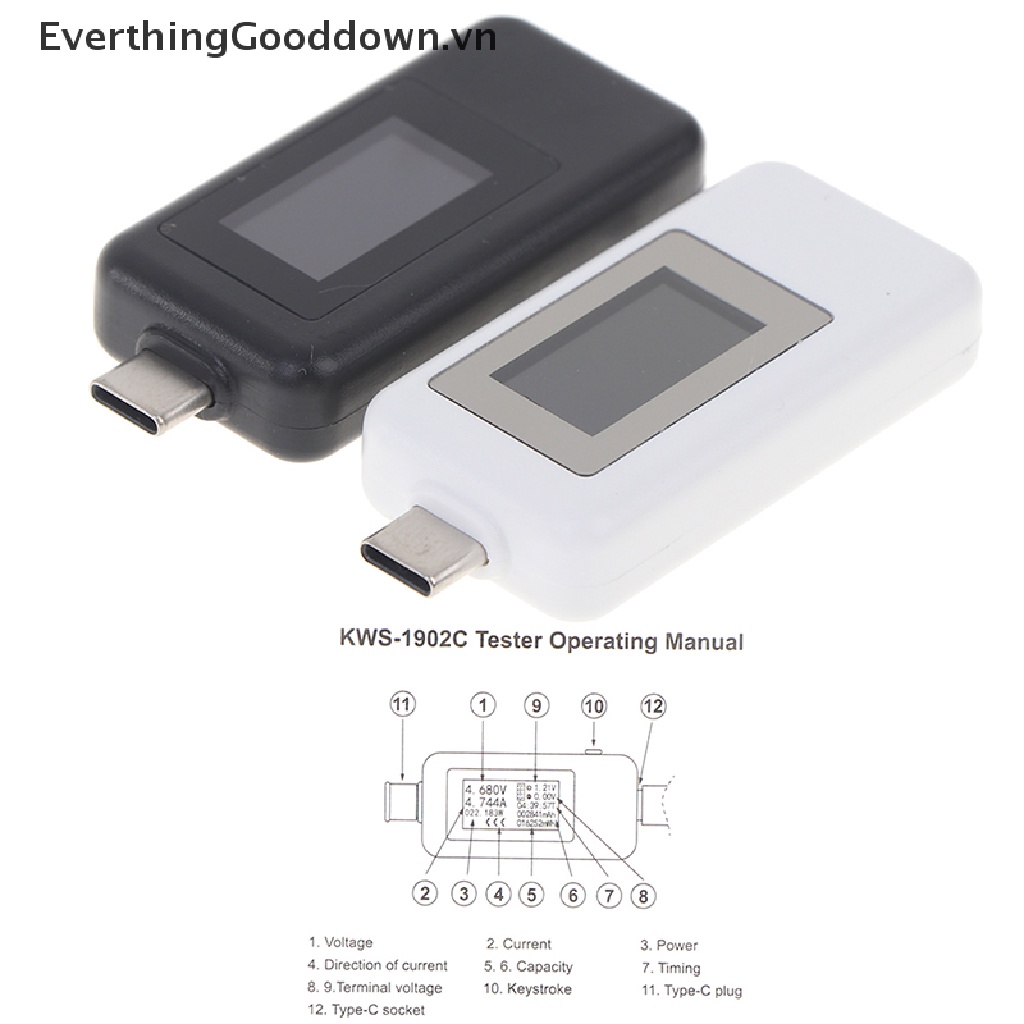 Thiết bị đo điện áp kĩ thuật số có màn hình giao diện USB Type C chất lượng cao