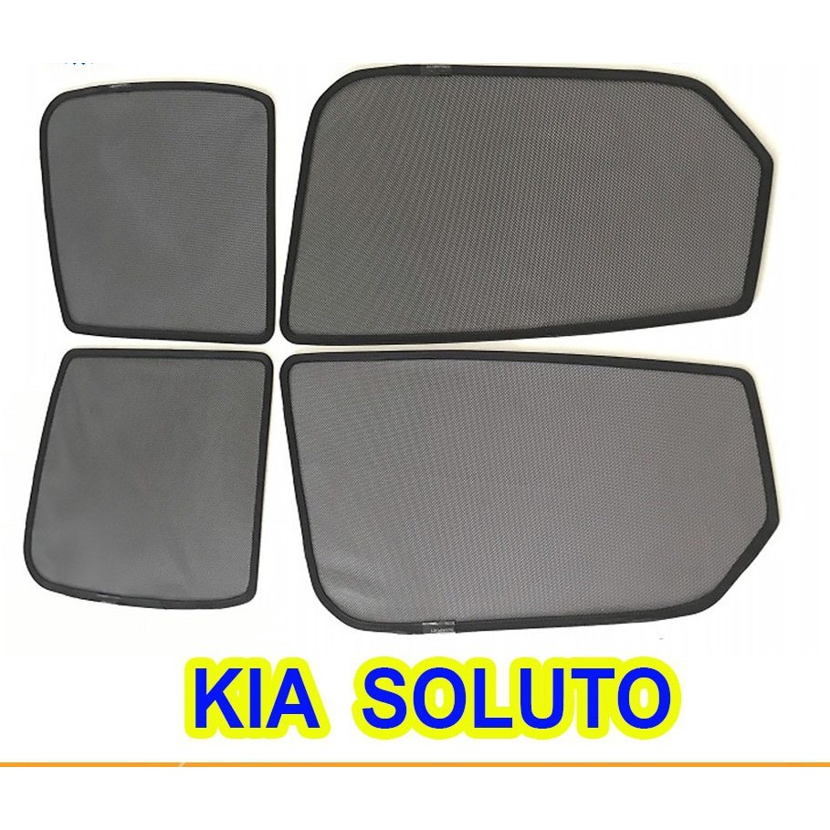 Rèm che nắng theo xe Kia Morning, Cerato, K3, Forte, Soluto, Sorento, Rio, Rondo, Carens, Optima -Bộ 4 tấm dính nam châm