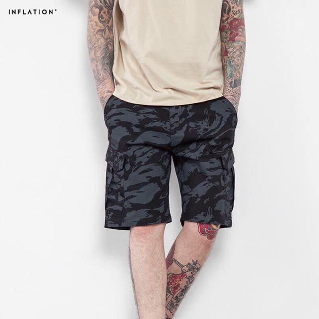 Quần sooc kaki rằn ri